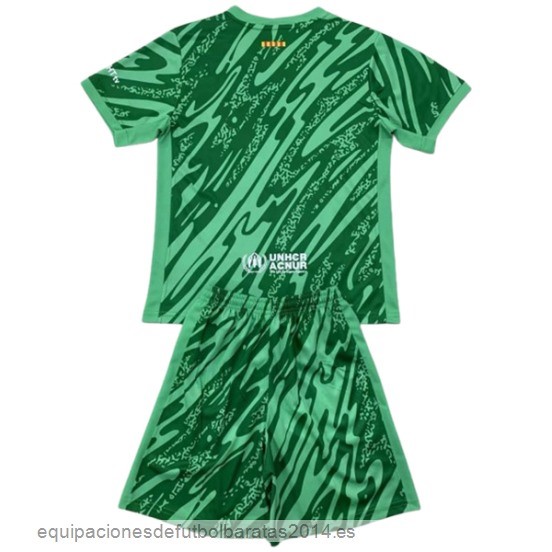 Nuevo Portero Conjunto De Niños Barcelona 24/25 Verde Baratas
